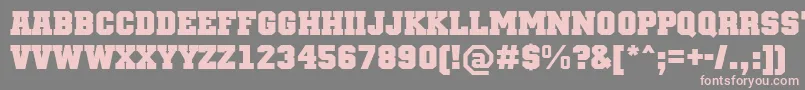 TeamMtBold Font – Pink Fonts on Gray Background