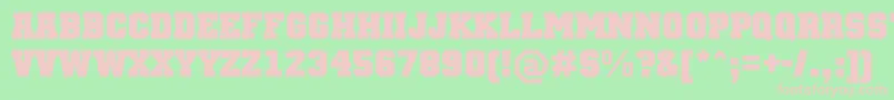 TeamMtBold Font – Pink Fonts on Green Background