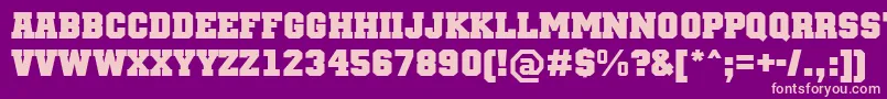 TeamMtBold Font – Pink Fonts on Purple Background