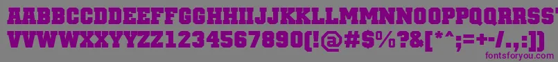 TeamMtBold Font – Purple Fonts on Gray Background