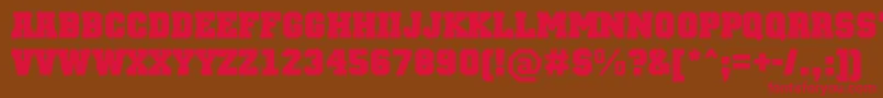 TeamMtBold Font – Red Fonts on Brown Background