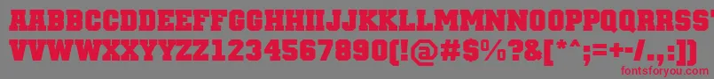 TeamMtBold Font – Red Fonts on Gray Background