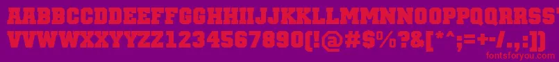 TeamMtBold Font – Red Fonts on Purple Background
