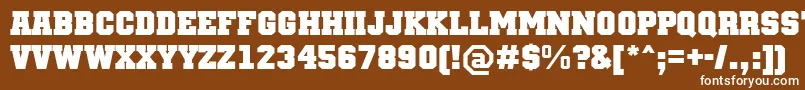 TeamMtBold Font – White Fonts on Brown Background