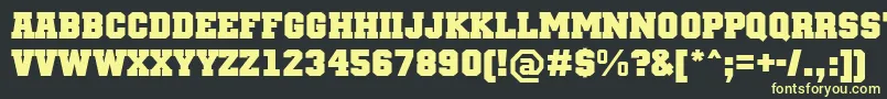 TeamMtBold Font – Yellow Fonts on Black Background