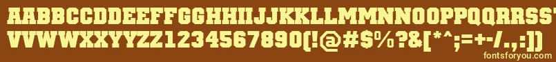 TeamMtBold Font – Yellow Fonts on Brown Background