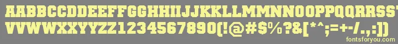 TeamMtBold Font – Yellow Fonts on Gray Background