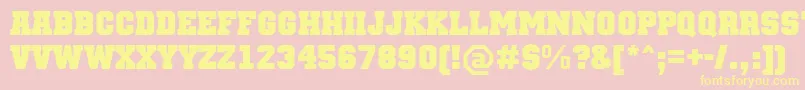 TeamMtBold Font – Yellow Fonts on Pink Background