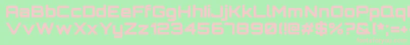 OrbitronBlack Font – Pink Fonts on Green Background