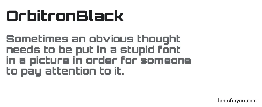Review of the OrbitronBlack Font