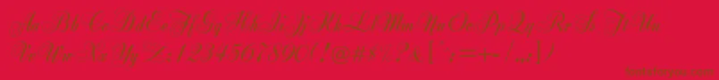 Zirkon Font – Brown Fonts on Red Background