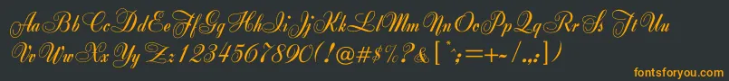 Zirkon Font – Orange Fonts on Black Background