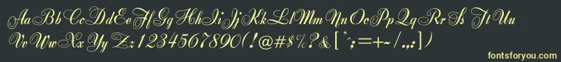 Zirkon Font – Yellow Fonts on Black Background