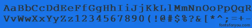 Courdlbd Font – Black Fonts on Blue Background