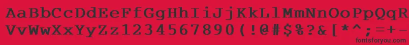 Courdlbd Font – Black Fonts on Red Background