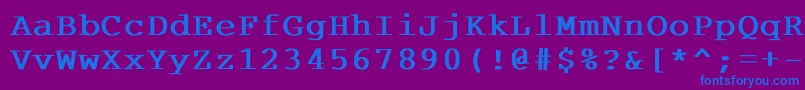 Courdlbd Font – Blue Fonts on Purple Background