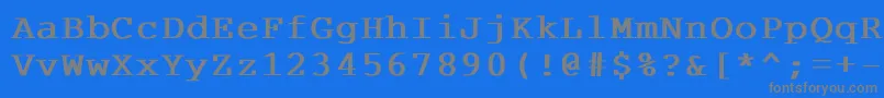 フォントCourdlbd – 青い背景に灰色の文字