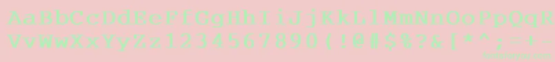 Courdlbd Font – Green Fonts on Pink Background