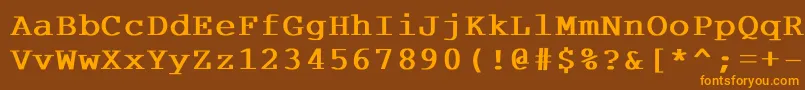 Шрифт Courdlbd – оранжевые шрифты на коричневом фоне