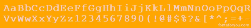 Courdlbd Font – Pink Fonts on Orange Background
