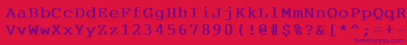 Courdlbd Font – Purple Fonts on Red Background