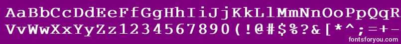 フォントCourdlbd – 紫の背景に白い文字