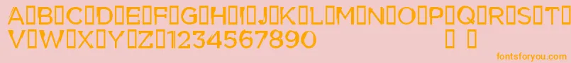 CflouiscyrdemoRegular Font – Orange Fonts on Pink Background