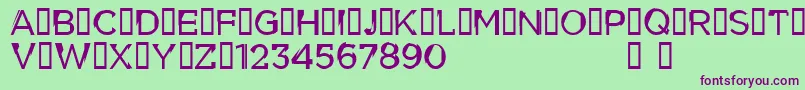 Шрифт CflouiscyrdemoRegular – фиолетовые шрифты на зелёном фоне