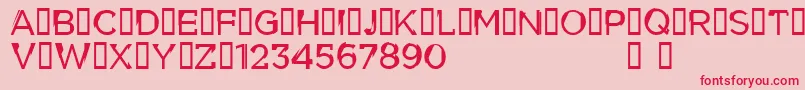CflouiscyrdemoRegular Font – Red Fonts on Pink Background