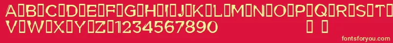 CflouiscyrdemoRegular Font – Yellow Fonts on Red Background