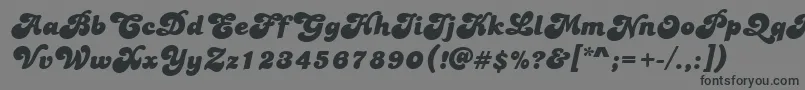 Шрифт PtBananaSplit – чёрные шрифты на сером фоне