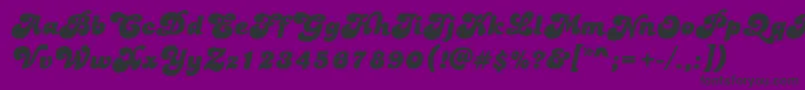 PtBananaSplit Font – Black Fonts on Purple Background