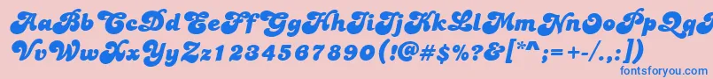 PtBananaSplit Font – Blue Fonts on Pink Background