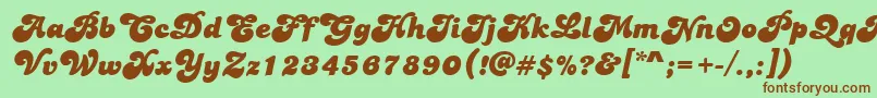 PtBananaSplit Font – Brown Fonts on Green Background