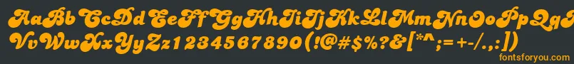 PtBananaSplit Font – Orange Fonts on Black Background