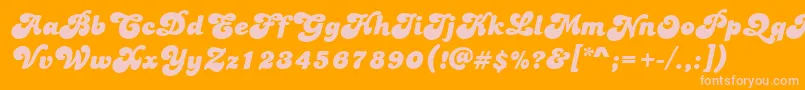 PtBananaSplit Font – Pink Fonts on Orange Background