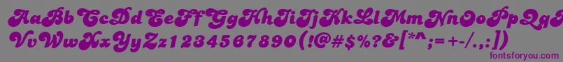 Шрифт PtBananaSplit – фиолетовые шрифты на сером фоне