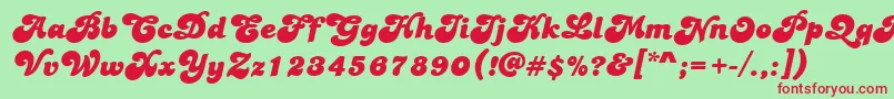 PtBananaSplit Font – Red Fonts on Green Background