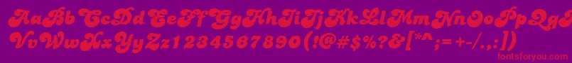 PtBananaSplit Font – Red Fonts on Purple Background