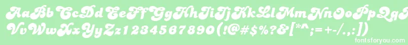 PtBananaSplit Font – White Fonts on Green Background