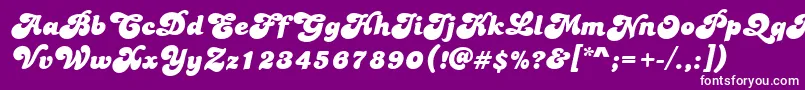 PtBananaSplit Font – White Fonts on Purple Background