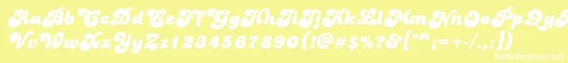PtBananaSplit Font – White Fonts on Yellow Background