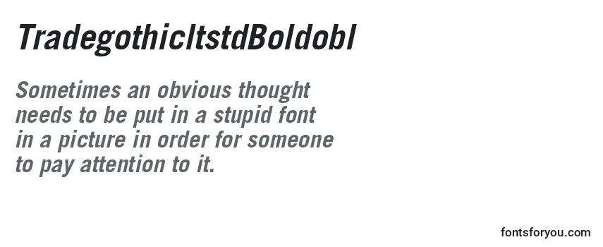 TradegothicltstdBoldobl-fontti