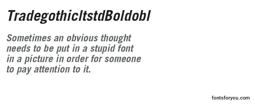 TradegothicltstdBoldobl Font