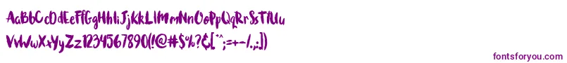 Brushcheetah Font – Purple Fonts on White Background