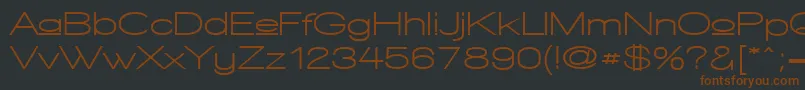 WalkwayUpperExpandBold-fontti – ruskeat fontit mustalla taustalla