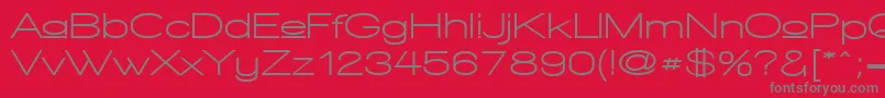 WalkwayUpperExpandBold-Schriftart – Graue Schriften auf rotem Hintergrund