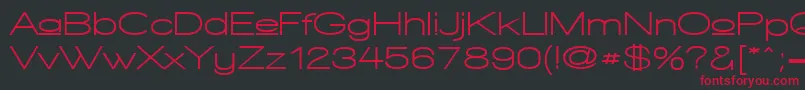 WalkwayUpperExpandBold Font – Red Fonts on Black Background