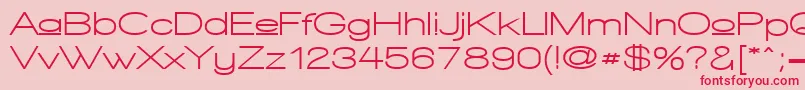 WalkwayUpperExpandBold Font – Red Fonts on Pink Background