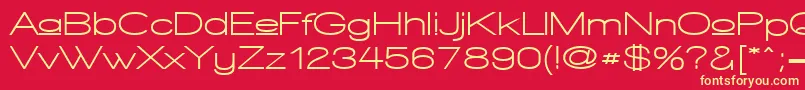 WalkwayUpperExpandBold Font – Yellow Fonts on Red Background